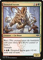 Glossy Finish Ravnica Allegiance Frenzied Arynx ( #173 )