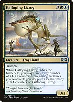 Glossy Finish Ravnica Allegiance Galloping Lizrog ( #175 )