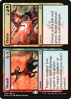 Glossy Finish Ravnica Allegiance Thrash // Threat ( #229 )