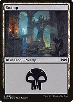 Glossy Finish Ravnica Allegiance Swamp ( #262 )