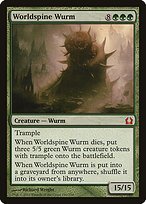 Matte Finish Return to Ravnica Worldspine Wurm ( #140 )