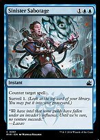 Matte Finish Ravnica Remastered Sinister Sabotage ( #61 )