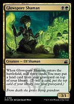 Matte Finish Ravnica Remastered Glowspore Shaman ( #184 )