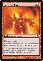 Matte Finish Shadowmoor Power of Fire ( #101 )