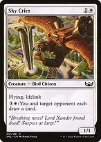Matte Finish Streets of New Capenna Sky Crier ( #31 )