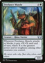 Matte Finish Streets of New Capenna Freelance Muscle ( #147 )