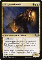 Matte Finish Streets of New Capenna Disciplined Duelist ( #182 )