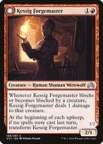 Matte Finish Shadows over Innistrad Kessig Forgemaster // Flameheart Werewolf ( #169 )