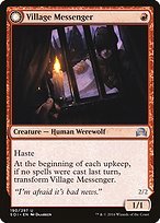 Matte Finish Shadows over Innistrad Village Messenger // Moonrise Intruder ( #190 )