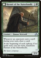 Matte Finish Shadows over Innistrad Hermit of the Natterknolls // Lone Wolf of the Natterknolls ( #209 )