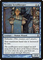 Glossy Finish Saviors of Kamigawa Minamo Scrollkeeper ( #45 )