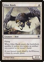 Glossy Finish Scars of Mirrodin Glint Hawk ( #10 )