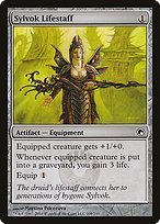Glossy Finish Scars of Mirrodin Sylvok Lifestaff ( #209 )