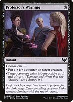 Matte Finish Strixhaven: School of Mages Professor's Warning ( #84 )