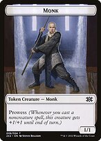 Matte Finish Double Masters 2022 Tokens Monk ( #6 )