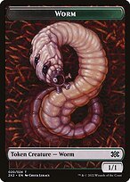 Matte Finish Double Masters 2022 Tokens Worm ( #20 )