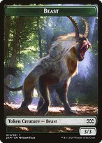 Glossy Finish Double Masters Tokens Beast ( #13 )