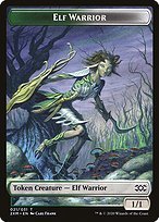 Glossy Finish Double Masters Tokens Elf Warrior ( #21 )