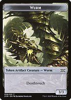Glossy Finish Double Masters Tokens Wurm ( #29 )