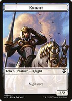 Matte Finish Forgotten Realms Commander Tokens Knight ( #2 )