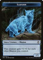 Matte Finish Forgotten Realms Commander Tokens Illusion ( #3 )