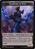 Matte Finish Forgotten Realms Commander Tokens Champion of Wits ( #4 )