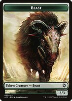 Matte Finish Forgotten Realms Commander Tokens Beast ( #7 )