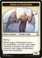 Glossy Finish Amonkhet Tokens Angel of Sanctions ( #1 )