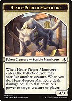 Glossy Finish Amonkhet Tokens Heart-Piercer Manticore ( #6 )