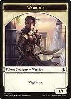 Glossy Finish Amonkhet Tokens Warrior ( #17 )