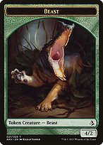 Glossy Finish Amonkhet Tokens Beast ( #21 )