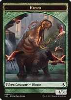 Glossy Finish Amonkhet Tokens Hippo ( #22 )