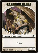 Glossy Finish Alara Reborn Tokens Bird Soldier ( #1 )
