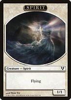 Matte Finish Avacyn Restored Tokens Spirit ( #3 )