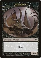 Matte Finish Avacyn Restored Tokens Demon ( #5 )