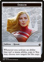 Glossy Finish Battlebond Tokens Rowan Kenrith Emblem ( #8 )