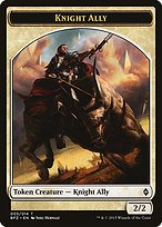 Glossy Finish Battle for Zendikar Tokens Knight Ally ( #5 )