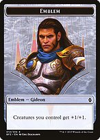 Glossy Finish Battle for Zendikar Tokens Gideon, Ally of Zendikar Emblem ( #12 )