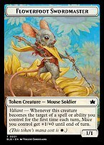 Matte Finish Bloomburrow Tokens Flowerfoot Swordmaster ( #1 )