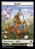 Matte Finish Bloomburrow Tokens Rabbit ( #3 )
