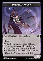 Matte Finish Bloomburrow Tokens Darkstar Augur ( #11 )