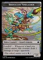 Matte Finish Bloomburrow Tokens Iridescent Vinelasher ( #12 )