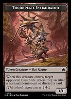 Matte Finish Bloomburrow Tokens Thornplate Intimidator ( #16 )