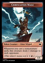 Matte Finish Bloomburrow Tokens Coruscation Mage ( #17 )