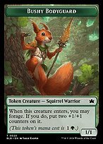 Matte Finish Bloomburrow Tokens Bushy Bodyguard ( #20 )