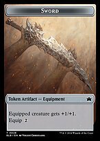 Matte Finish Bloomburrow Tokens Sword ( #28 )