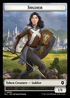 Glossy Finish Bloomburrow Commander Tokens Soldier ( #8 )