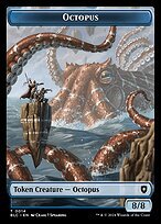 Glossy Finish Bloomburrow Commander Tokens Octopus ( #14 )