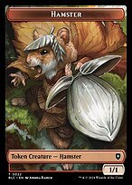 Glossy Finish Bloomburrow Commander Tokens Hamster ( #22 )