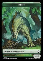 Glossy Finish Bloomburrow Commander Tokens Beast ( #25 )